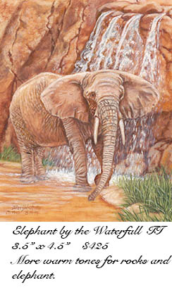 Elephant by the Waterfall II 70 dpi