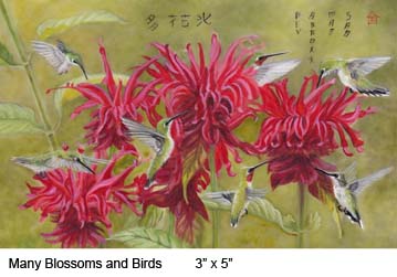 Many Blossoms and Birds c